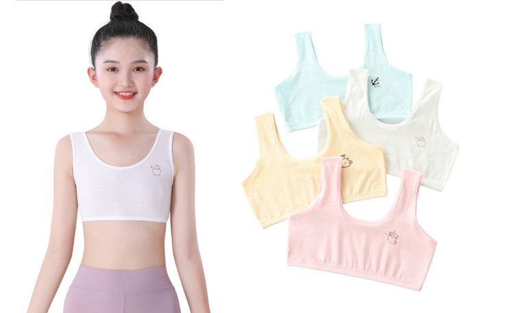 2306 NEW 4PC Adult Girls' Development Tank Top Pure Cotton Bra 7480LA