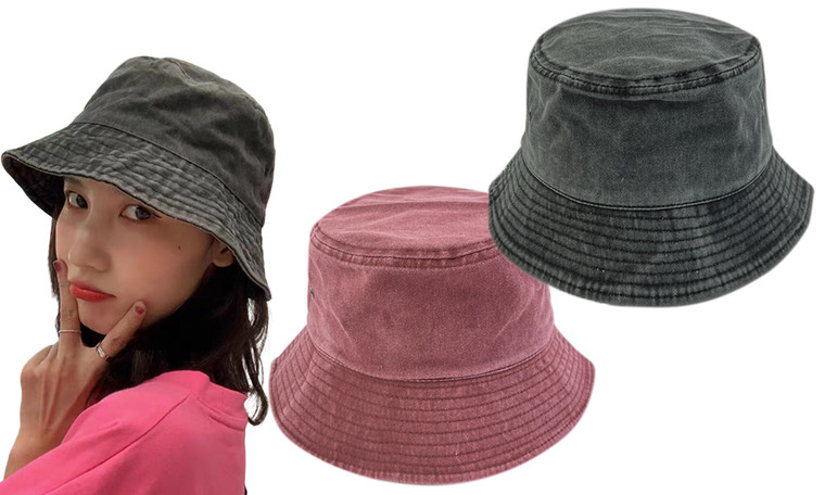 2306 NEW Summer sunscreen cowboy basin hat washed Bucket hat  7490LA