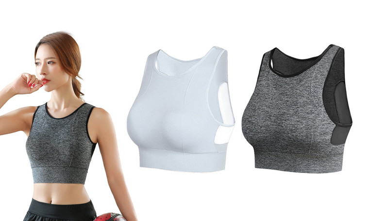 2307 NEW Women's mesh patchwork quick drying fitness vest 7370 LA