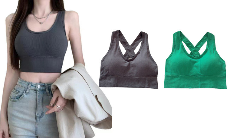 2307 NEW 2PC cross wide shoulder belt bottoming and wearing Camisole top 7374LA