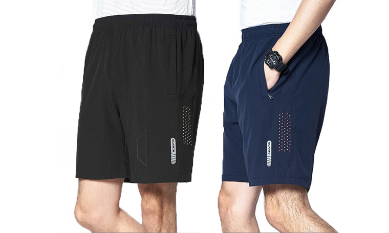2307 NEW  Men's ice five point shorts with zippered pockets 7376LA