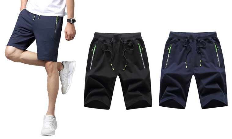 2307 NEW Summer Men's Shorts Sports Casual Running Stretch Capris 7380LA