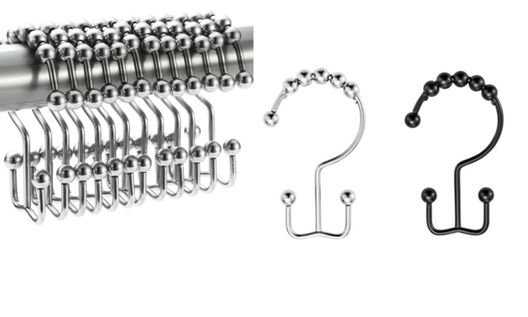 2307 NEW 12PC bathroom storage stainless steel ball double-sided hook 7562LA