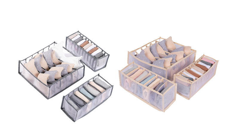 2307 NEW Underwear storage box, socks, underwear, three in one household drawer, storage compartment, wardrobe, clothes, pants, and compartments 7568LA