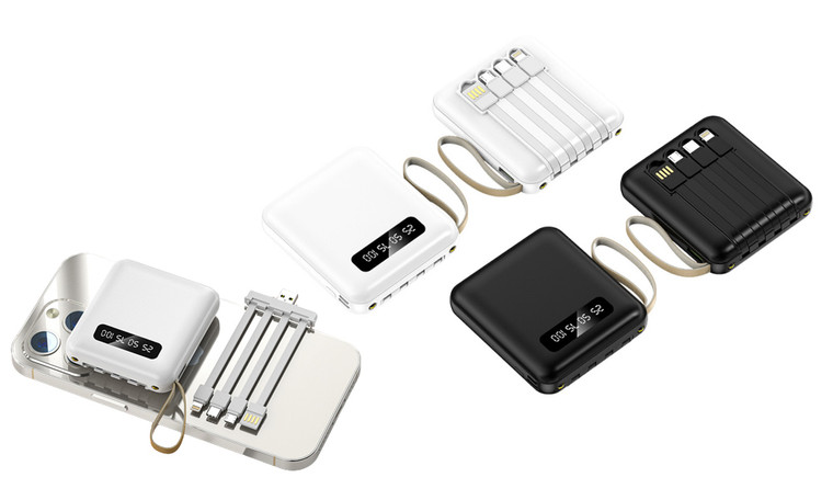 2307 NEW Compact and portable with built-in cable power bank 10000 mA 7594