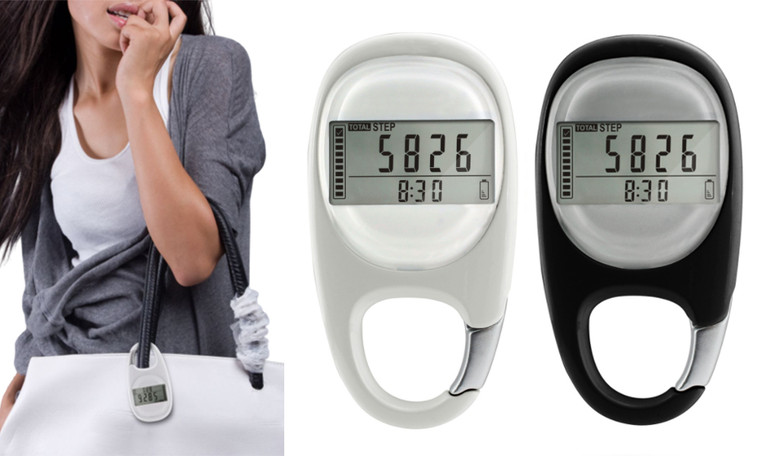 2308 NEW 3D induction pedometer keychain electronic pedometer 7816LA