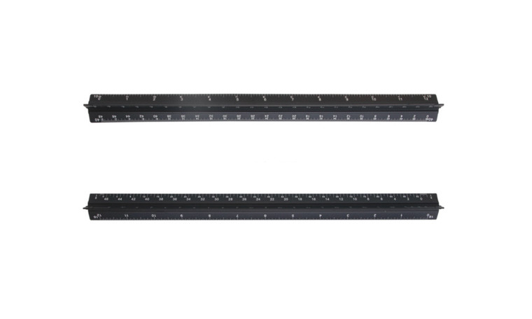 2308 NEW Black Triangle Woodworking Ruler Measurement Design Architectural Drawing Ruler Engineering Map Mitsubishi Scale 7835