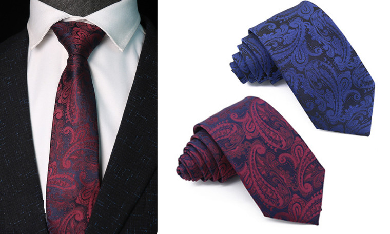 2308 NEW Jacquard striped polyester tie hand tied business casual tie 7838LA