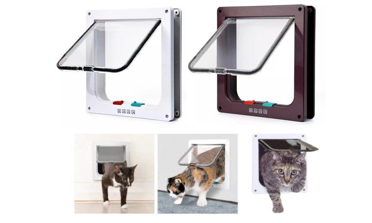 2308 NEW Pet cat door, dog door, two-way entrance and exit door opening 7936