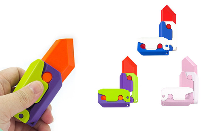 2308 NEW 1PCS 3D Printing  Radish Knife Toy  Gravity  Knife  7619 la