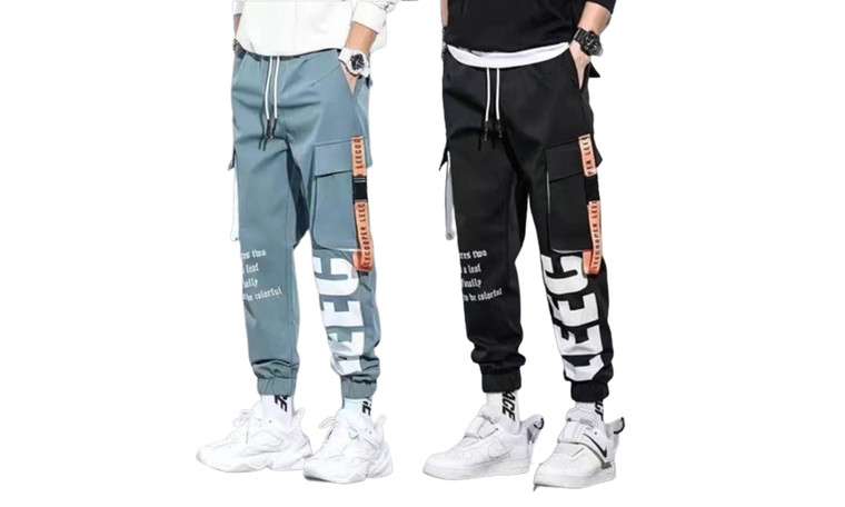 2308 NEW Men's English contrasting color trend leggings casual pants and workwear pants 7983LA