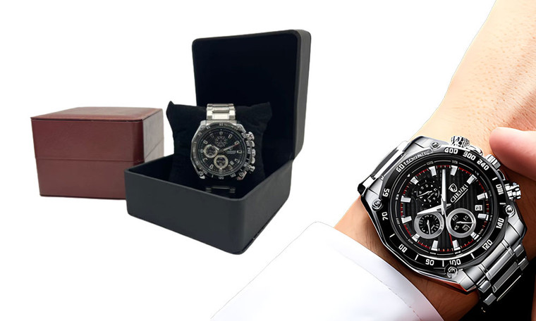 NEW-2309-Multi-function True three-eye six-pin calendar Morning Watch for men-6916