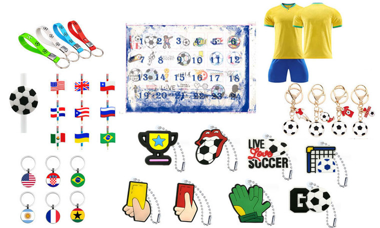 2309 NEW  Brazil's 24 -day duration of World Cup Jewelry Series  Box  to Bring A Set of Jerseys 7623