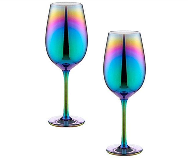 Aurora Iridescent luxury wine glasses 2-pack