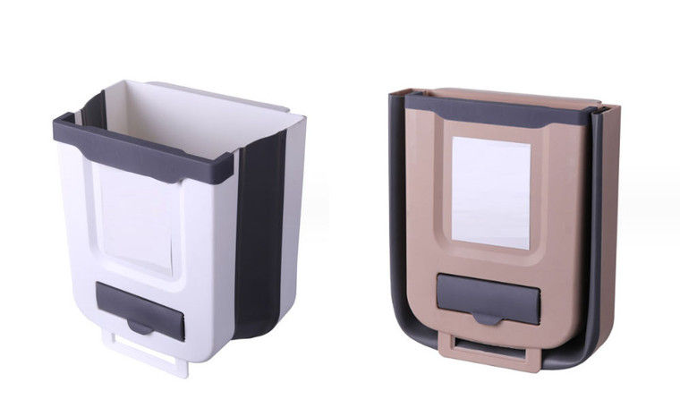 2310  NEW Garbage Can Plastic Cabinet Plastic Organizers Collapsible Bins Kitchen Compost Bin Car Trashcan   7644