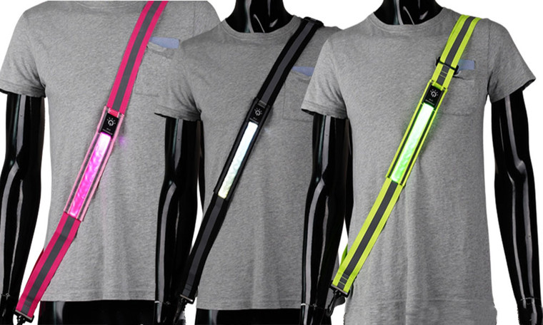 2310NEW-Reflective jacket USB charging single side straddle6936