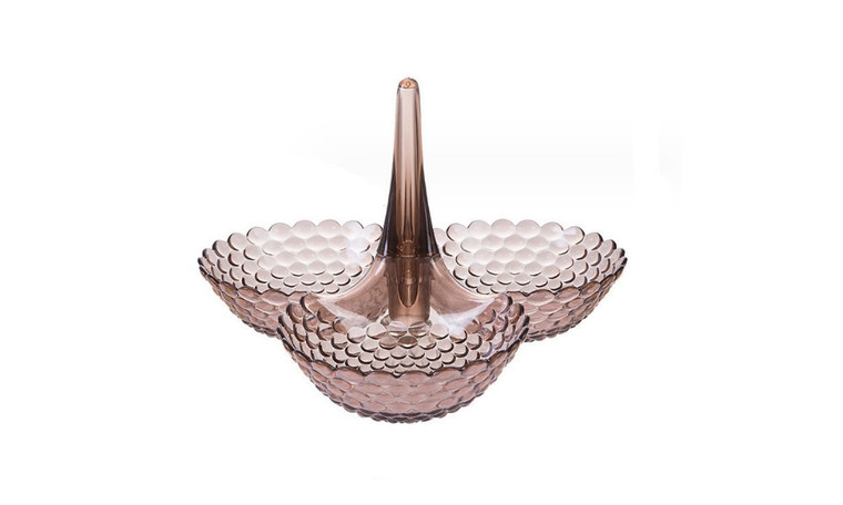 Multi story high legged fruit tea and transparent candy tray for household living room    GB TIKTOK