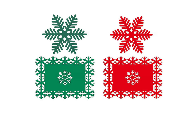 2311 NEW 6PC Christmas tableware felt meal mat insulation mat8287LA