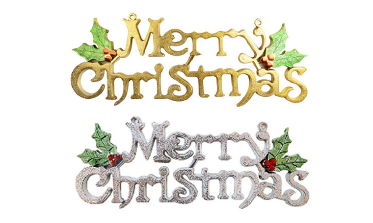 2311 NEW 6PC Christmas wreath three-dimensional Christmas English letter sign 8297LA