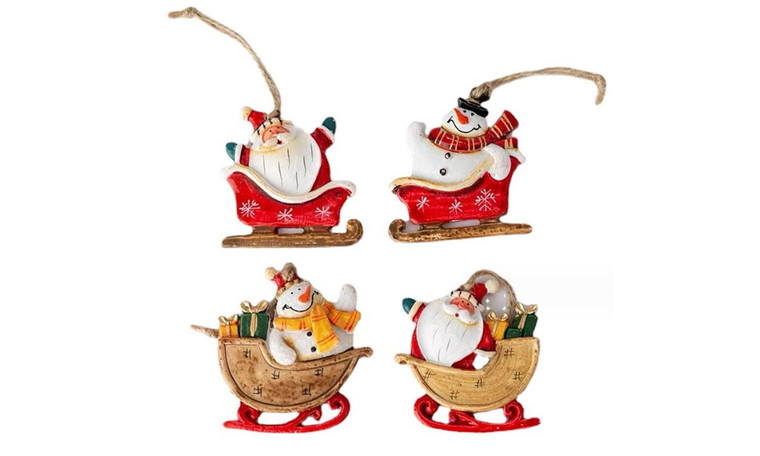 2311 NEW 4PC Christmas resin small pendant Christmas tree pendant Christmas decorations Christmas decorations 8328LA