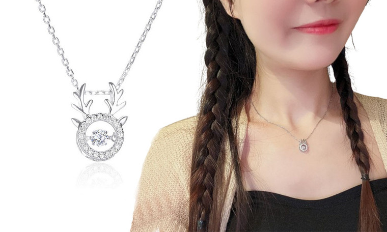 2311 NEW Necklace, female niche design, high-end and minimalist deer horn zircon pendant necklace 8339LA