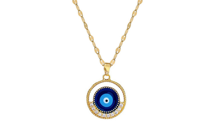 2403 Circular Eye Necklace Women's Versatile Collar Chain 8408LA