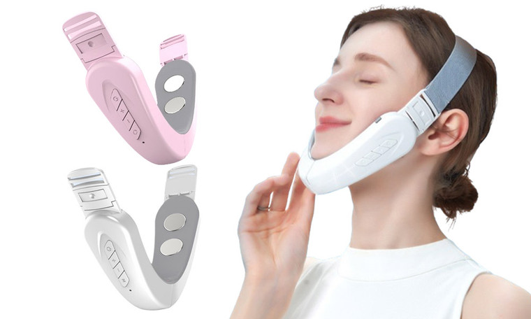 2404 Beauty facial massage device buzzer EMS micro current face shaping intelligent V-face beauty device 8418