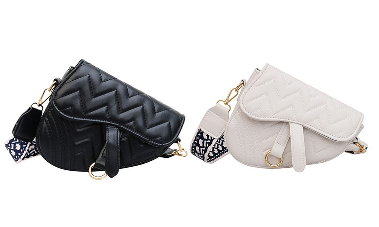 2405NEW-Shoulder strap embroidery saddle bag8701