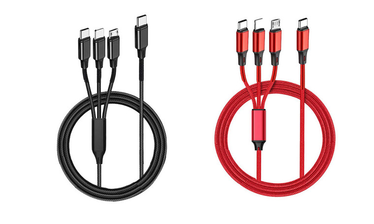 NEW  2406  Type-C car charging data cable mobile phone one in three charging cable 8517