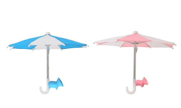 2406 NEW 2PC Piggy Mini Color Block Umbrella Phone Stand 8494