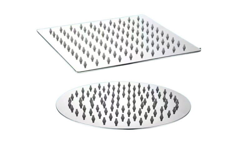 2406 NEW Bathroom stainless steel circular square 10 inch shower nozzle, showerhead top spray, large water output, shower, pressurized shower head 8803