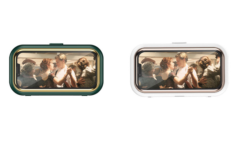 2406 NEW Electroplated touch screen rotating telescopic wall mounted bathroom waterproof box mobile phone holder 8628