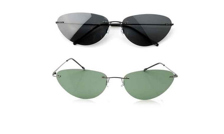 2406NEW-Frameless Sunglasses Metal Polarized HD Glasses8715
