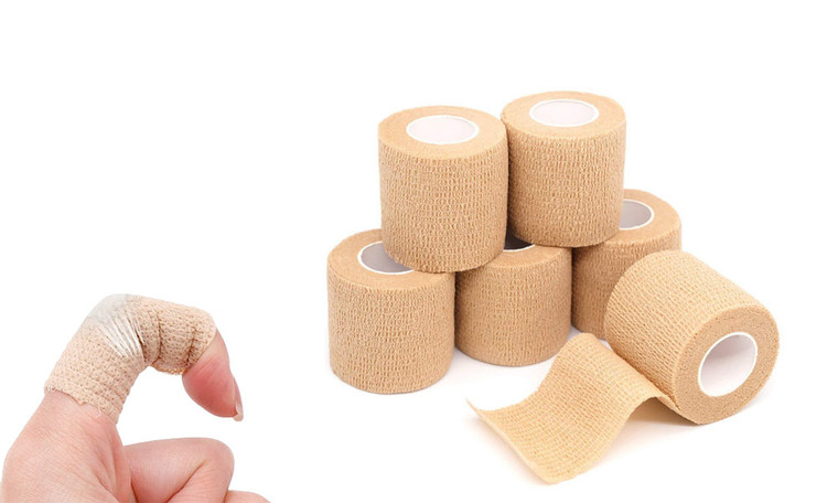 2407 NEW 6PC skin color non-woven fabric elastic self-adhesive bandage 8671