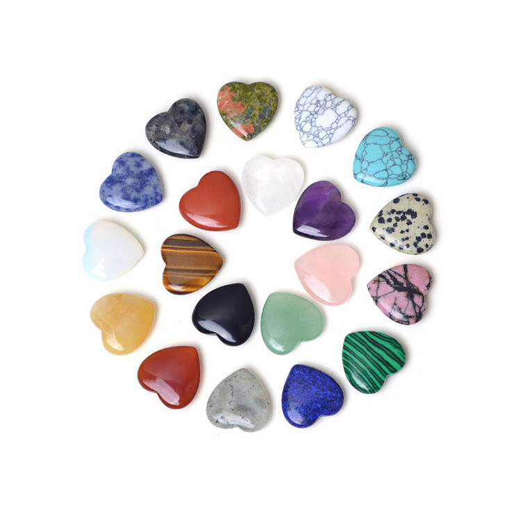 2407 NEW 40PC Love Natural Stone DIY Decorative Ornament LA8698