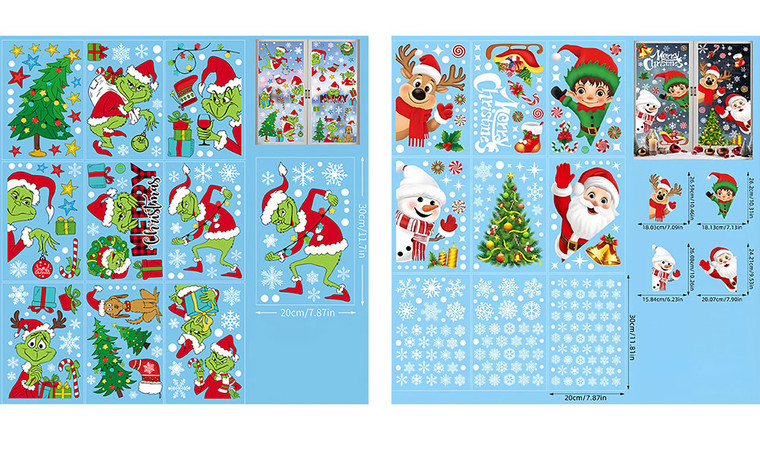 NEW 2410 Christmas decoration static window sticker window decoration sticker  8583