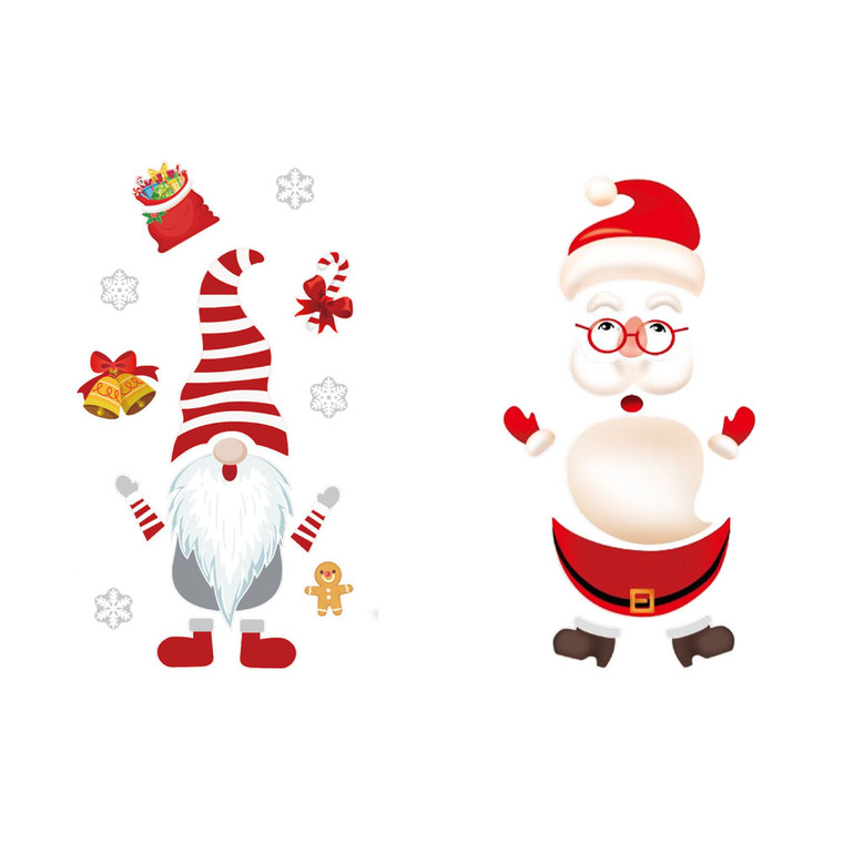 2411 New 2PC Christmas Soft Magnetic Dwarf Santa Claus Refrigerator Stickers Decoration 8967