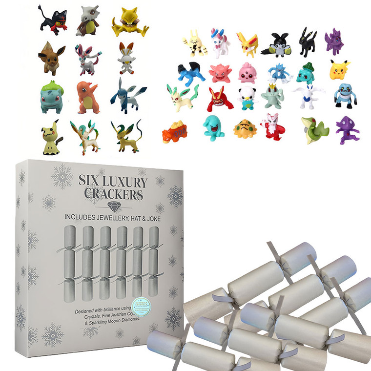 NEW  2411 Pokemon Inspired Advent Crackers 2-4-6-12pcs 9015