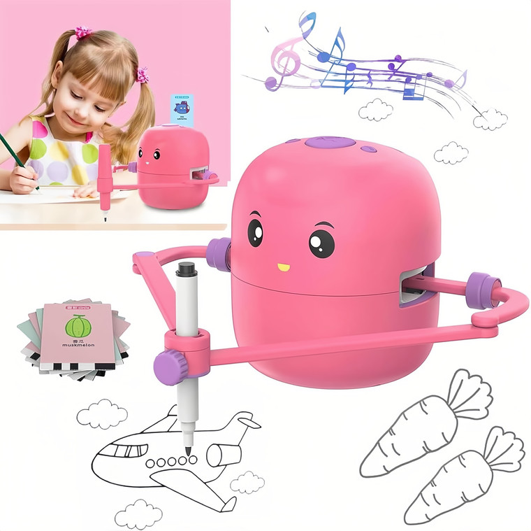 NEW 202411 Educational Drawing Robot For Kids With Word Cards  Voice Interaction Kids Drawing Robot  9019