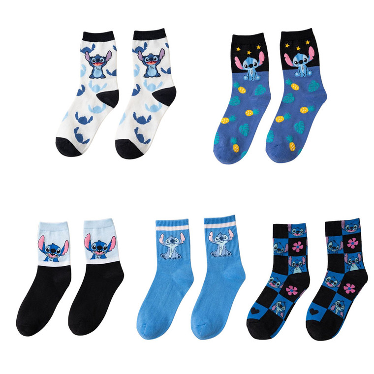 2411 New 5 pairs of Di Zai mid tube socks 8996