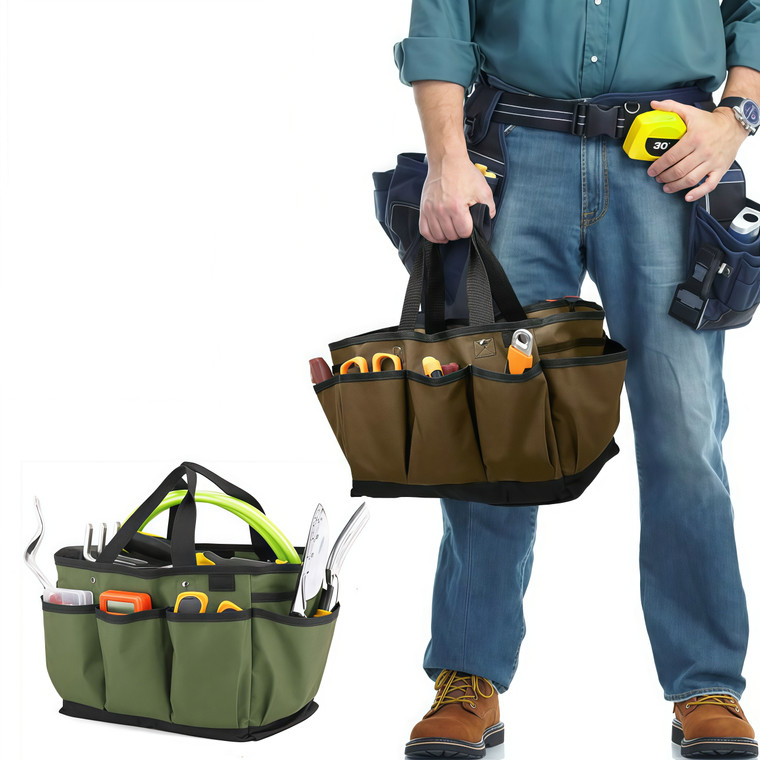 NEW  2502  14 Inch Gardening Tote Bag Deluxe Garden Tool Storage Bag and Home Organizer with Pockets  9036