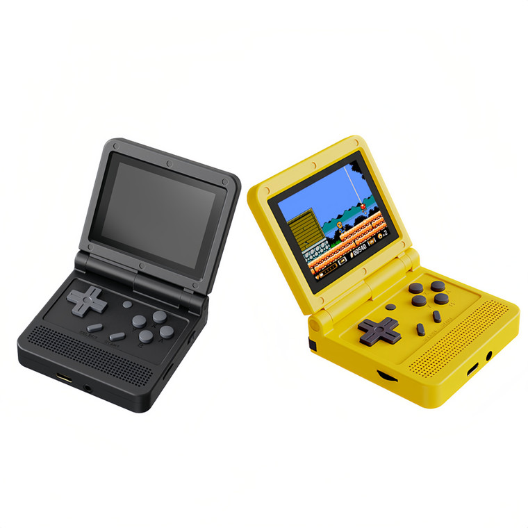 NEW  2504  V90 Handheld Game Console 3-inch IPS Screen Open Flip Handheld Console  9093