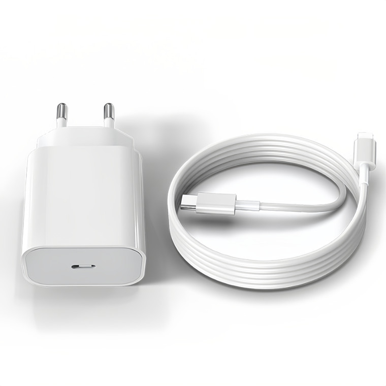 NEW  2504  European Standard 20W Charging Head 1.5M Fast Charging Cable Set   9098