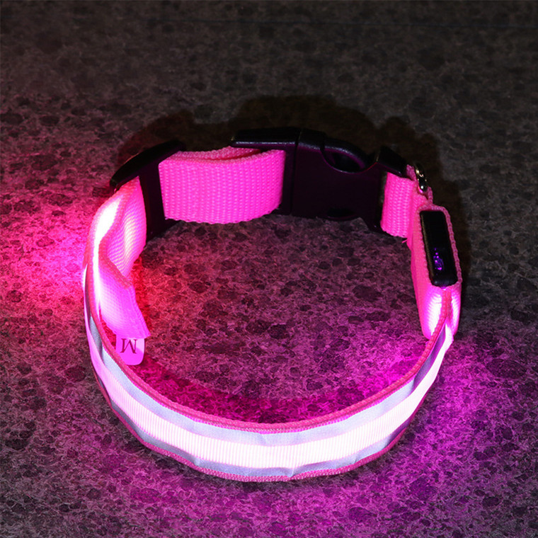 NEW  2505  LED Luminous Pet Collar With Reflective Material   9411