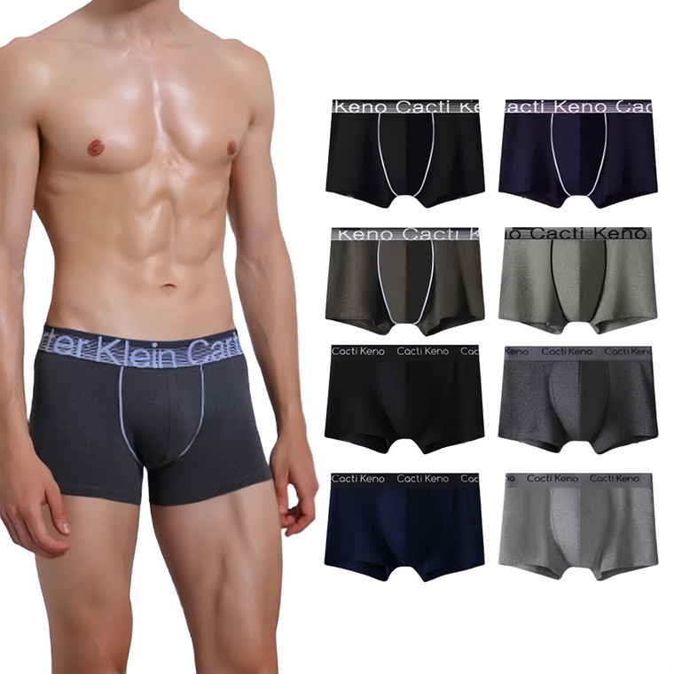 NEW  2505 Men's Cotton Breathable Mid-Rise Boxer Briefs 8PCS  9629