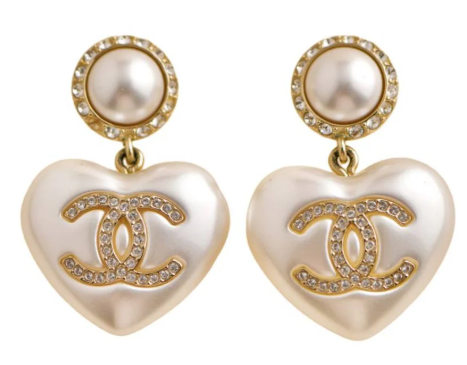 Chanel vintage bijou drop earrings