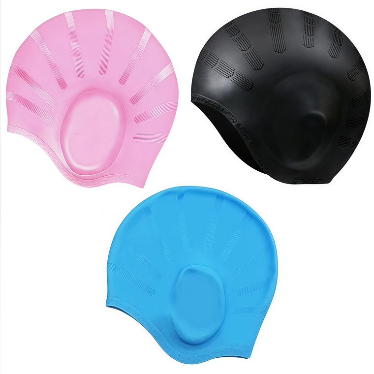 NEW  2507 Silicone high elasticity swimming cap 9517