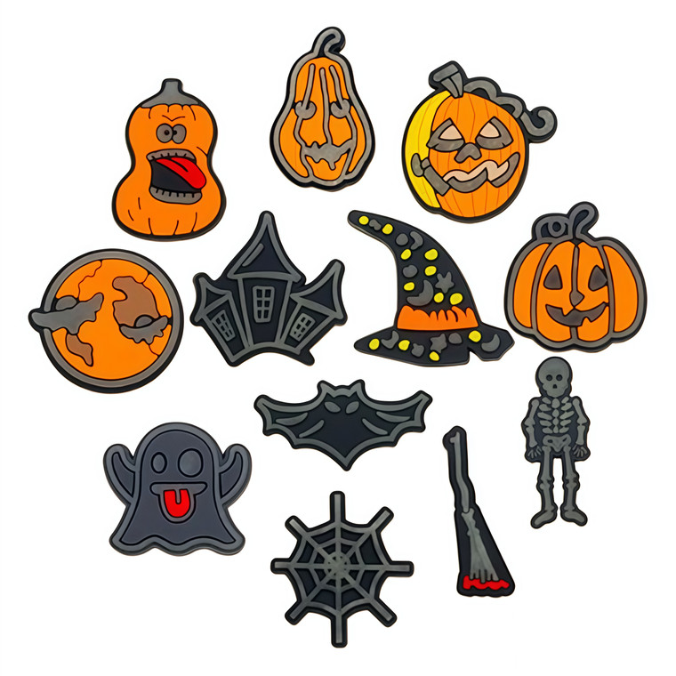 NEW 2508 Night light Halloween soft PVC sandals decoration 12pcs 9548