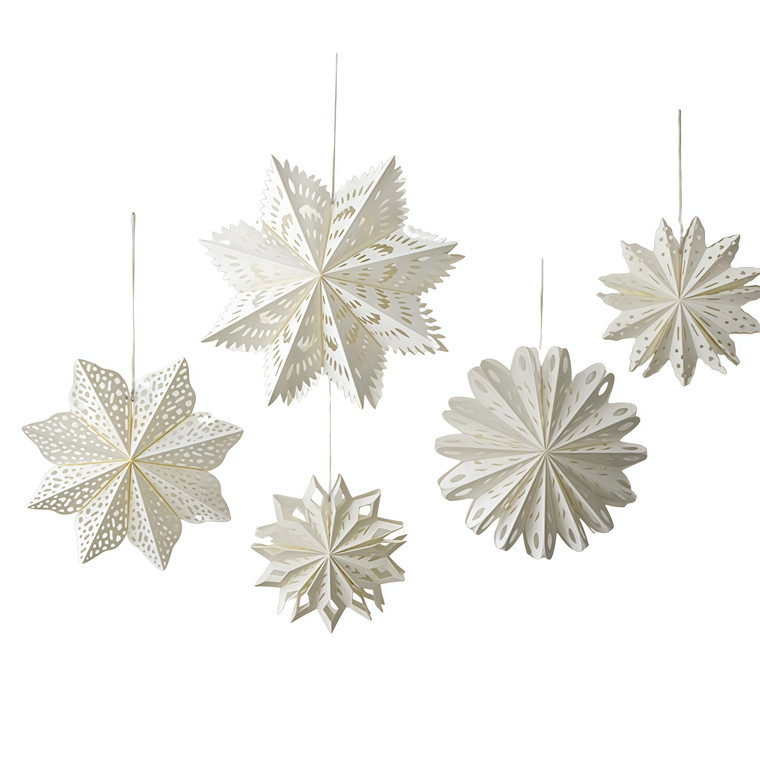 NEW 2508 Christmas Origami Snowflake Decoration Pendant 9558