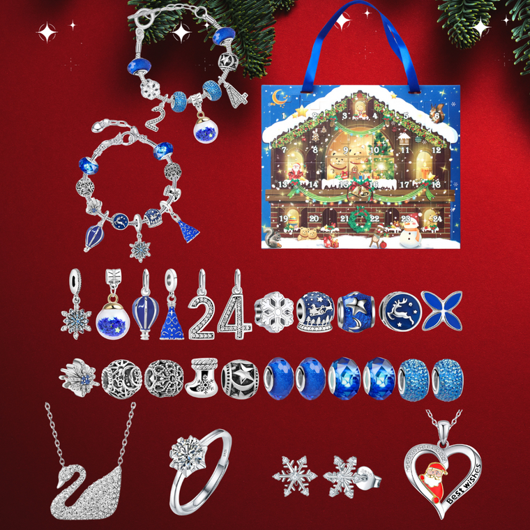 NEW  2508 Christmas Advent Calendar Advent Countdown Premium Aurelis Crystal Elements Necklace Jewellery  Bracelet  9726